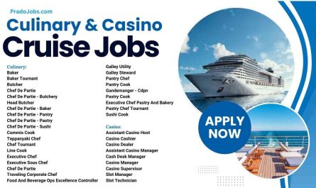 Culinary & Casino Jobs at Cruise Apply Now!