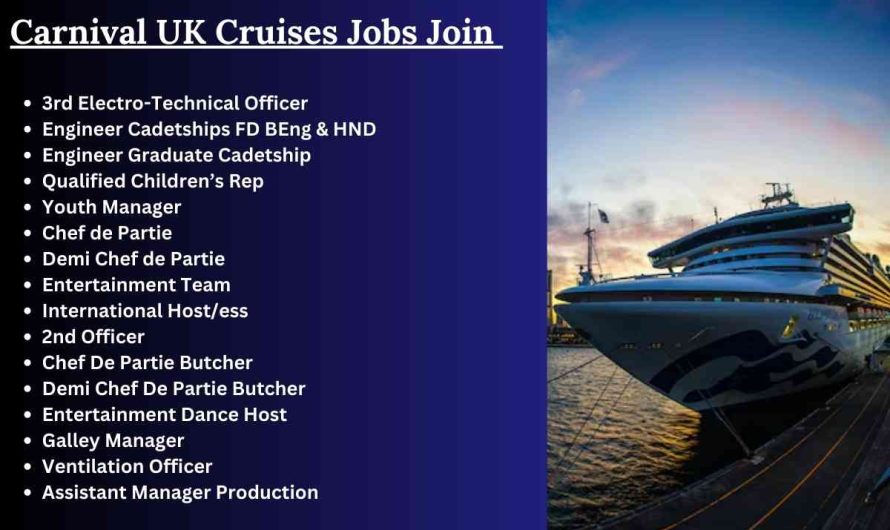 Carnival UK Cruises Jobs Join Now :